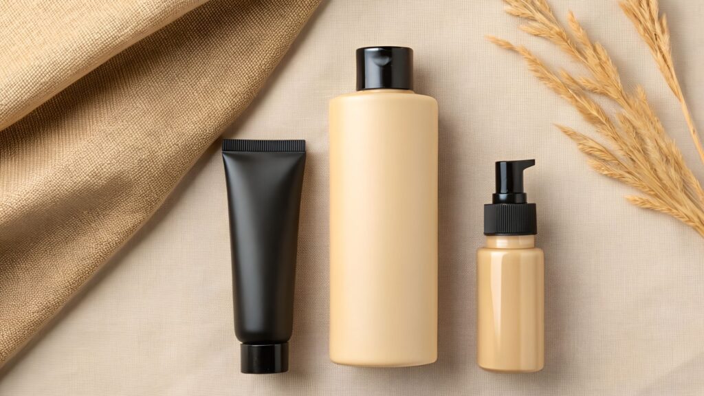 kosmetiikkapurkkeja. kuvituskuva